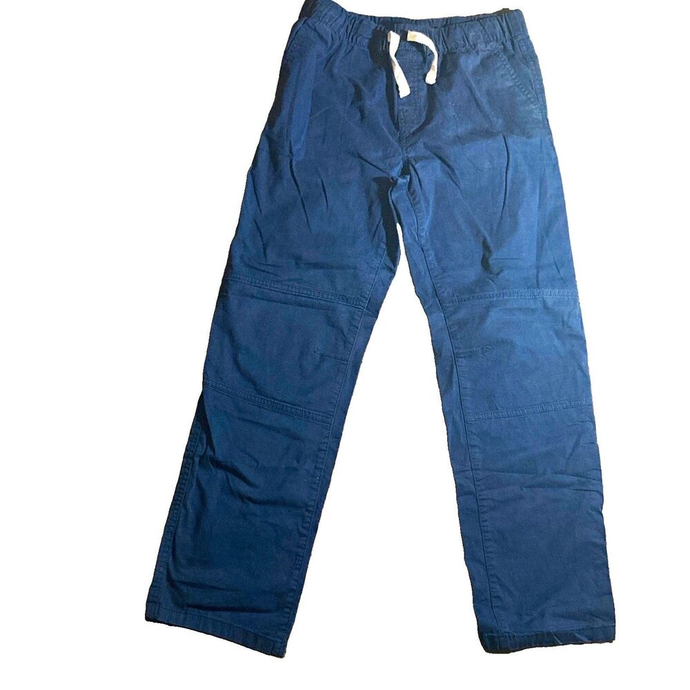 Boys Size 16 Cat & Jack Navy Blue Solid Jogger Pants Drawstring Pull On Pockets
